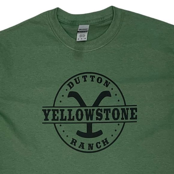 Yellowstone | Green & Black Dutton Ranch Logo T-shirt - Picture 2 of 2